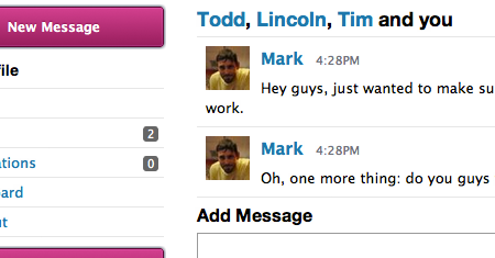 Private group messaging.